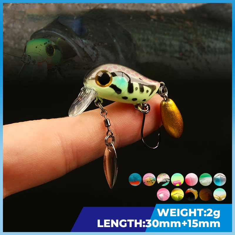 Fishing Lure Topwater - Micro Crankbaits flotantes, Señuelos de Pesca