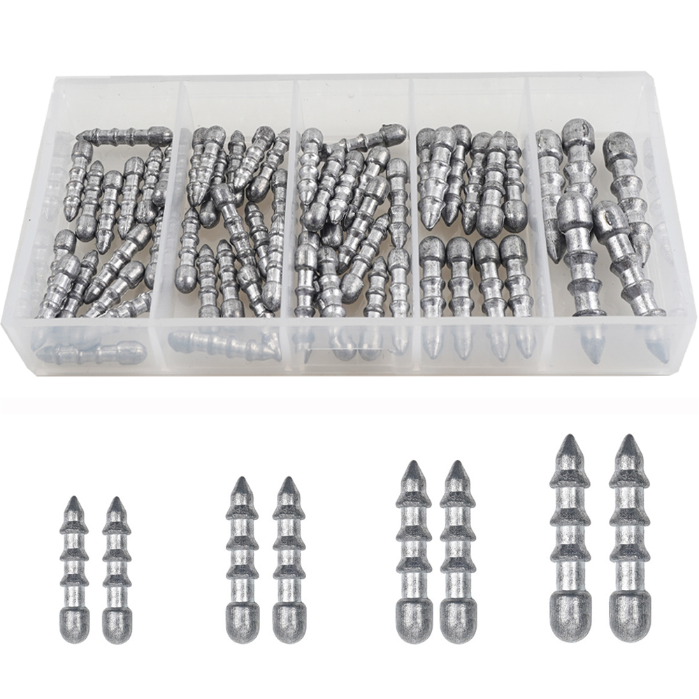 Fishing Lure Accessories - Pesas de clavos de 60 piezas,