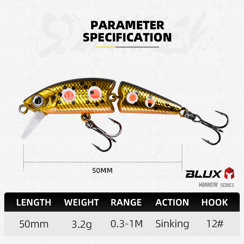 BLUX DR. Minnow Joint 50S Swim - Fishing Lure Spinnerbait reseña y precio