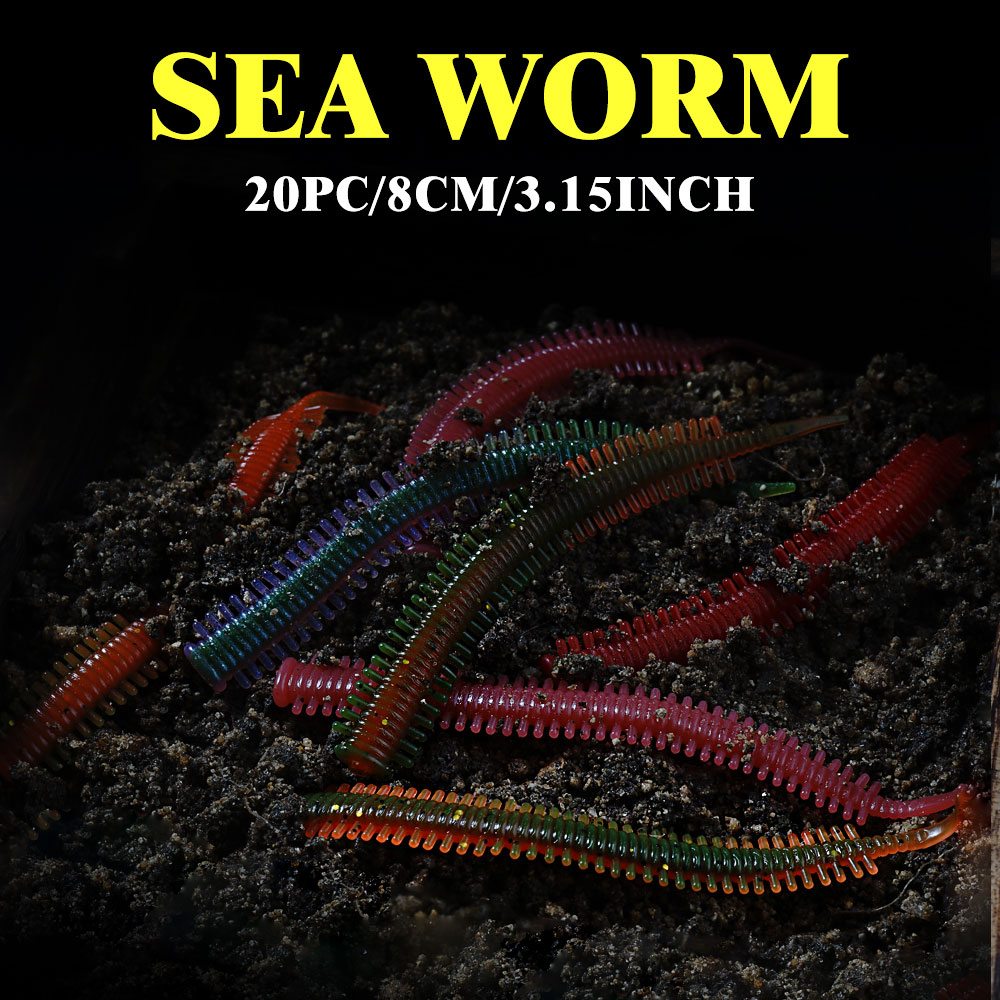 SUNMILE 10 señuelos de gusano  - Fishing Lure Soft Plastic reseña y precio