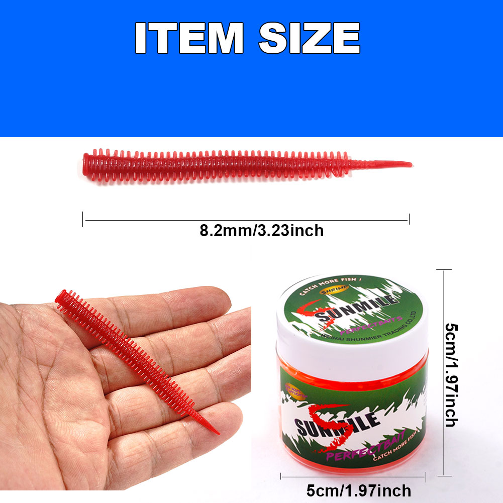 SUNMILE 10 señuelos de gusano  - Fishing Lure Soft Plastic reseña y precio