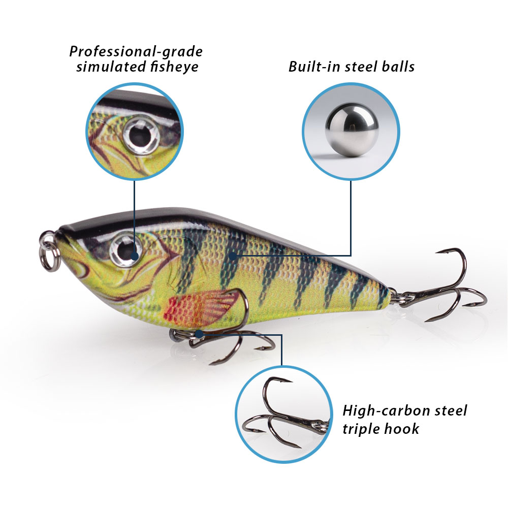 Señuelo de pesca de 80mm/15.5g - Fishing Lure Jerkbait reseña y precio