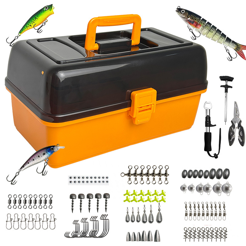 Caja de aparejos naranja con j - Fishing Lure Box reseña y precio