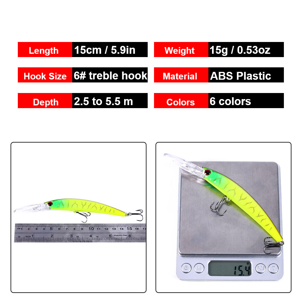1 Uds 15cm 15g Jerkbait de buc - Fishing Lure Jerkbait reseña y precio