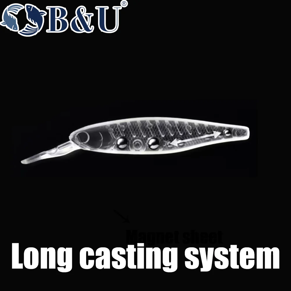 B & U 68mm impresión 3D sábalo - Fishing Lure Jerkbait reseña y precio