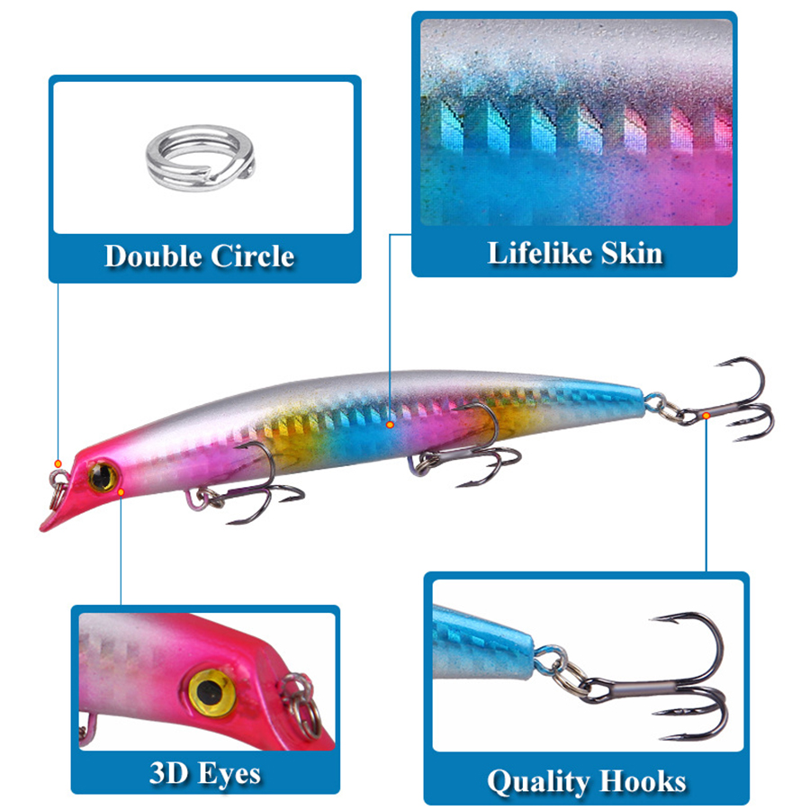 6 uds Crankbaits Señuelos de P - Fishing Lure Popper reseña y precio