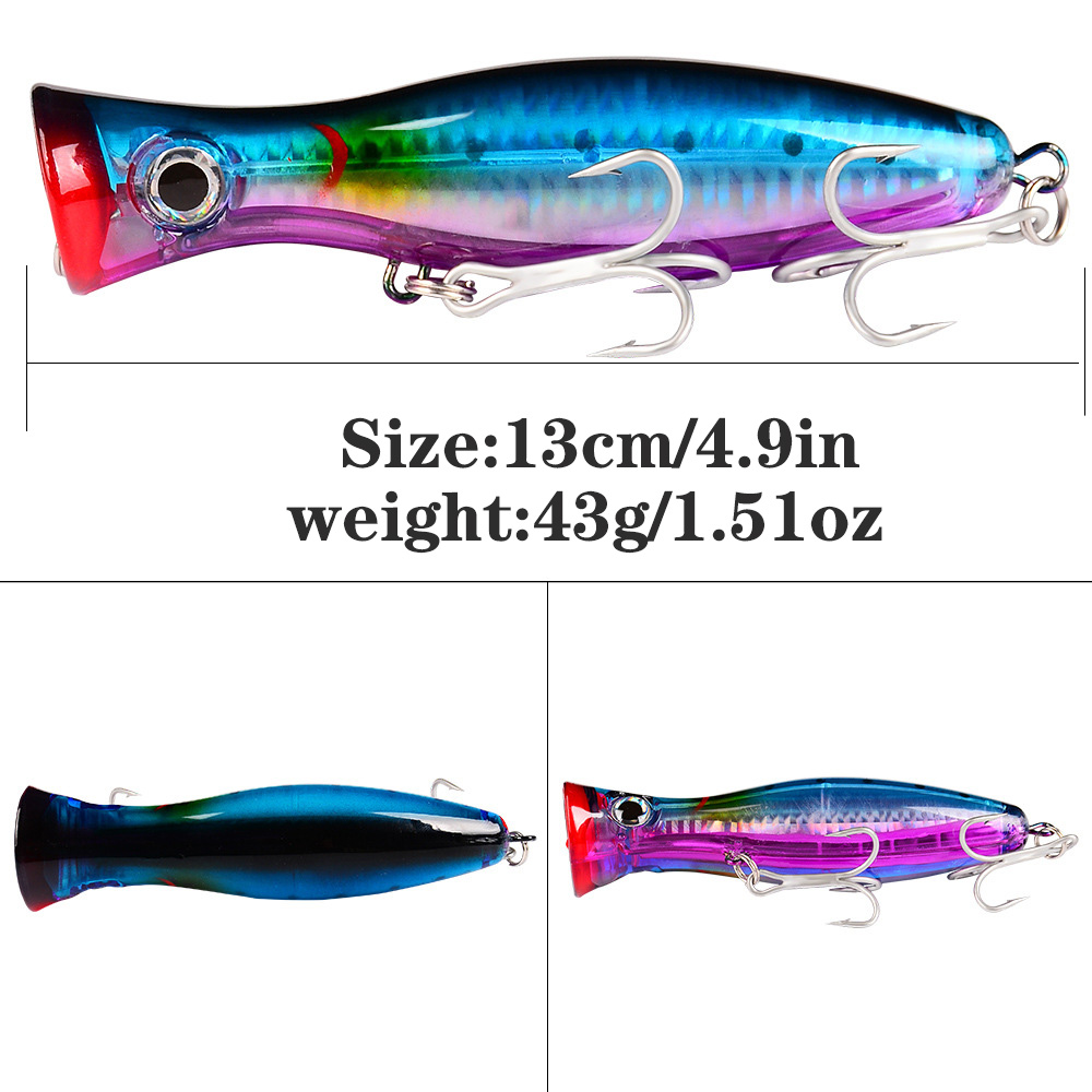 PROBEROS 1 pieza 13cm 43g Señu - Fishing Lure Popper reseña y precio