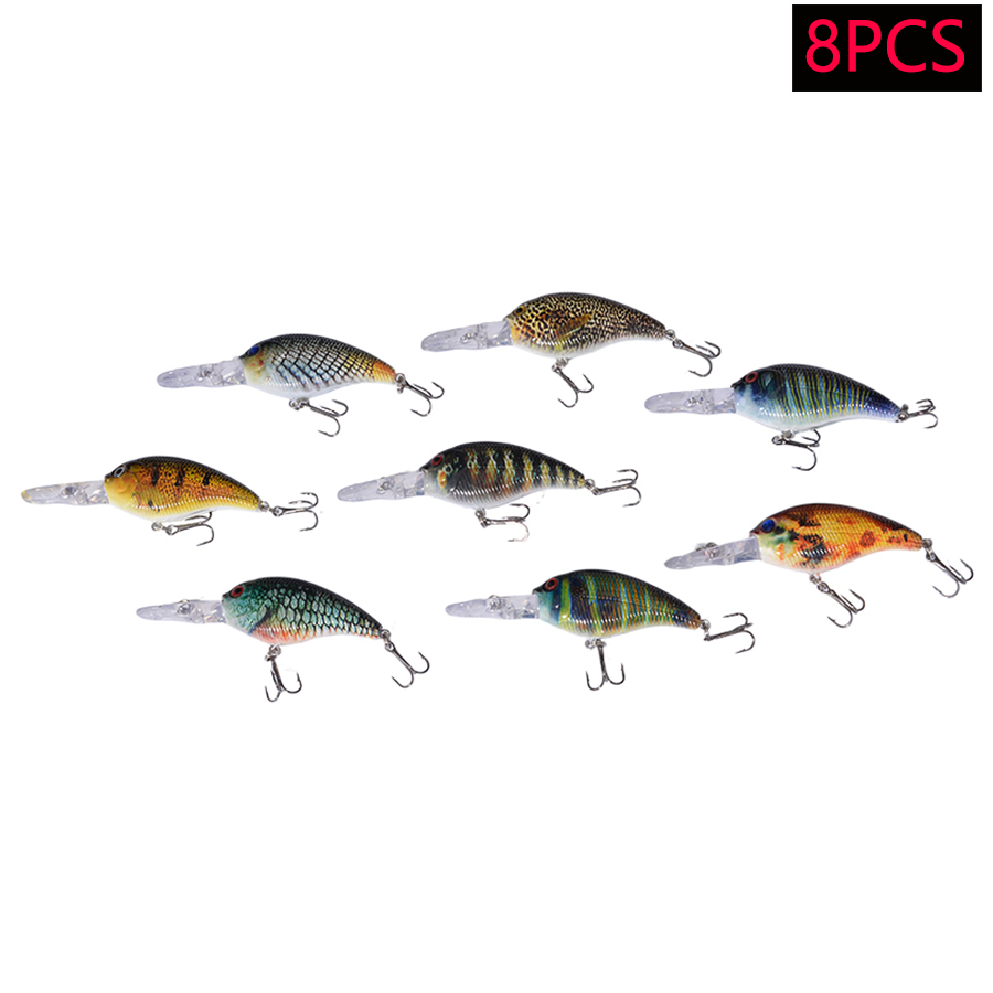 Juego de 8 señuelos de pesca a - Fishing Lure Jerkbait reseña y precio