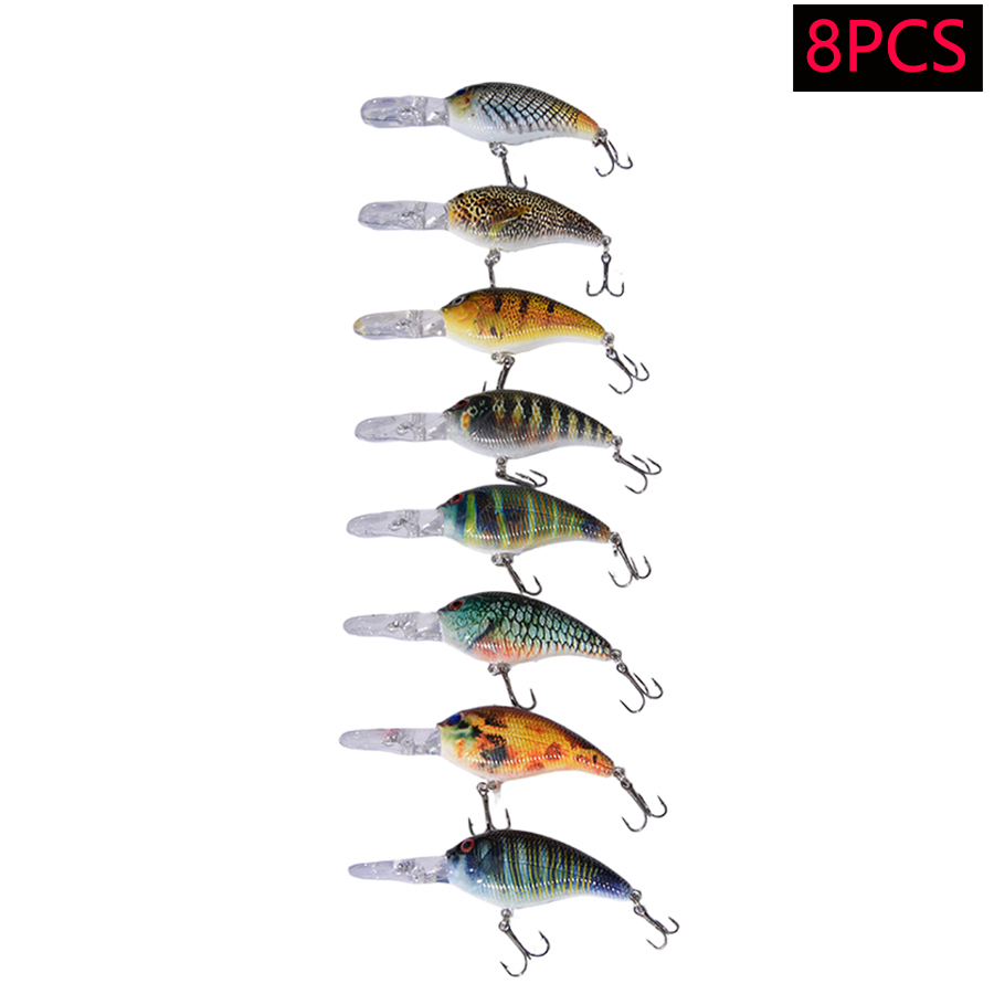 Juego de 8 señuelos de pesca a - Fishing Lure Jerkbait reseña y precio