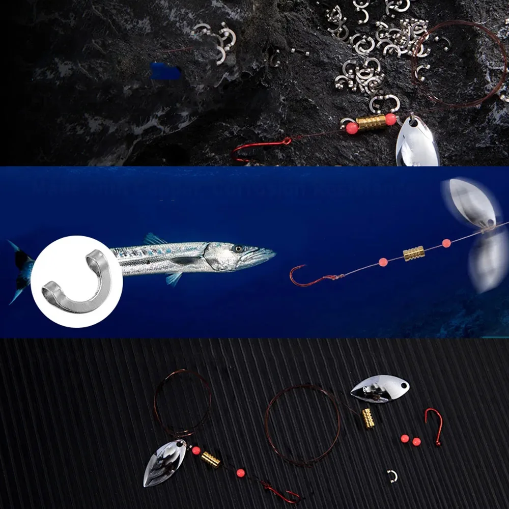 100 Uds. Clips fijos en forma  - Fishing Lure Spinnerbait reseña y precio