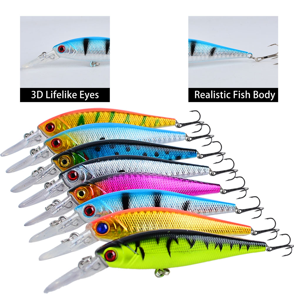 8 señuelos de pesca de 10 cm/9 - Fishing Lure Swimbait reseña y precio